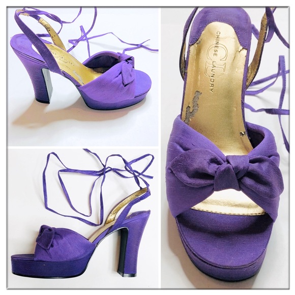 Chinese Laundry “Sweetie” Shantung Amethyst heel - Picture 3 of 8